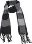 Large Block Scarf Black/charcoal/grey