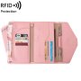 1655 Rfid Anti-magnetic Anti-theft Passport Bag Document Bag Card Bag Pink