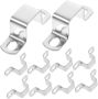 10PCS Stainless Steel Shaped Saddle Clamp Bracket For Square Pipe