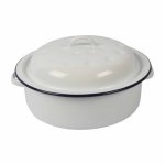 Round Casserole Med White