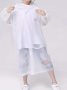 Thick Reusable Transparent Portable Raincoat Button Front Raincoat For Girls Boys Outdoor