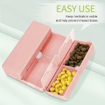 1PC Creative Travel Portable 7-CELL Pill Box Independent Folding Double-layer Pill Box Magnetic 7-CELL Pill Box Folding Magnetic