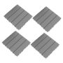 4PCS Interlocking Outdoor Deck Tiles Plastic Floor Tiles For Garden