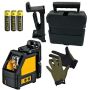 Industrial 50 Meter Cross Line 2D Laser Level With Batteries Case & Gloves