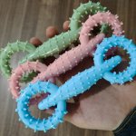 1 3PCS Tpr Pet Toy Pull Ring Dog Molar Toy Dog Chew Toy Puppy Molar Stick Toy Pet Dog Interactive Toys