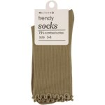 Clicks Trendy Socks Solid Taupe With Edge 3-6