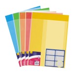 Marlin Book Cover Pre-cut Colour Kraft Combo 17PC 5 X Slip On Covers 5 X Precut Covers 1 X Stationery Tape 12MM