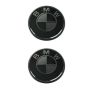 Bmw Black Styling 82MM 2-PIN Emblem Badge Set Compatible With Bmw