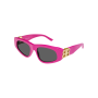 Sunglass Woman Pink Gold Grey BB0095S-006 - Pink