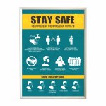 COVID-19 - Econo Corner A1 Poster Frame - Covid 19 - Social Distancing Poster Included