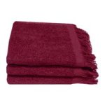 Recycled Ocean& 39 S Yarn Fringe Towels 380GSM 33X050CMS Maroon 3 Pack