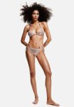 Padded Triangle Bikini Top - Beige & Silver