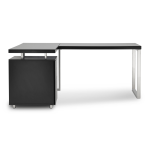 @home Manchester Corner Office Desk Black And Chrome