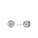 Sterling Silver Cubic Zirconia Tube Stud Earrings