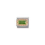 Composable Link Green Cz In Rose Gold