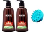 Moroccan - 750ML Double Pack + Silicone Exfoliating Shampoo Brush