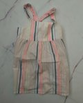 Woolworths White Pink Blue And Gold Striped Dress 18 24M