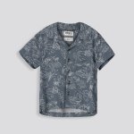 BOYS Printed Shirt - 10 Petrol