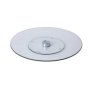 Tempered Glass Lazy Suzan Rotating Serving Tray 35CM