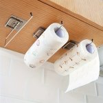 Self-adhesive Paper Towel Holder - Wall Mount Stainless Steel Roll Organizer For Kitchen & Bathroom Versatile Installation Durab