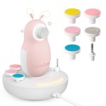 Melodysusie Baby Electric Nail File Kit PC20F Rechargeable & Safe Nail Trimmer With Night Light Quiet Operation For Newborns Inf