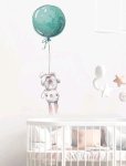 Bunny Teal Balloon Wall Sticker