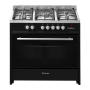 Meireles Kitchen Gas Stove 5 Burner With Electric Multifunction Stove Oven 90CM Black E915 Bl