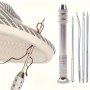 4-5PCS Multi-function Leathercraft Punches - Diy Shoe Repair & Crafting Aluminum Alloy Needles Set