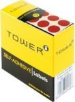 C13 Round Col. Code Labels - Red 13MM 400 Labels - 1 Roll