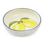Blue Bread Bowl With Lemons