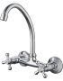Wall-mounted Chrome Kitchen Sink Mixer Cross Handles AY406-100