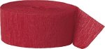 Premium Ruby Red Crepe Paper Streamer - 81 Ft 1 PC - Perfect For Birthdays Weddings And Events