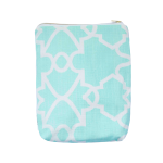Trellis Spearmint Makeup Bag