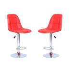 Smte Chic Bucket Seat Bar Stools Set Of 2 Red With Keychain