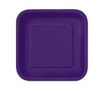 Party 7" Square Plate Deep Purple 16