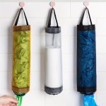 1PC Wall Mounted Garbage Bag Storage Artifact Finishing Box Kitchen Plastic Bag Collector Large Capacity Shopping Storage Hangin