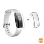 Generic Fitbit Inspire/hr Tpu Silicone Protective Case Silver - With Glass Screen Protector