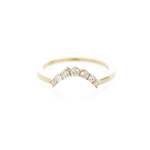 Tapering Diamond Arch Band - Natural White Gold 18CT