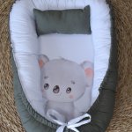 Baby Nest Baby Sleeping Pod Monochrome Green Koala Set