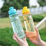 1PCS Portable Hand Wash Pet Water Bottle For Sports Outdoors And Daily Use - Bpa And Pvc Free Shatterproof Round Shape Flip Cove