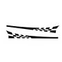 2 Pieces Body Side Stripe Decals Side Skirt Stripe Decals