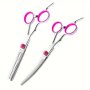 1PC/2PCS Pet Grooming Scissors Professional Hair Trimming Scissors Dog Hair Curved Cutting Tooth Scissors Dog Grooming Scissors Haircut Cleaning Tool