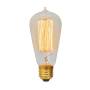G785 Carbon Filament Pear-shaped Squirrel Cage With Nipple E27 60W Clear