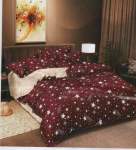 Smte Bedspread Set 5 Piece Microfiber F14 D8 Red Double With Keychain