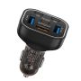 63W 6-PORT Car Charger 3USB+3PD Rainbow LED