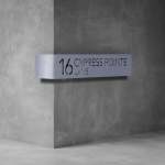 House Number & Mailbox D01 - 350H X 600D X 2000W Matt Silver Cool White