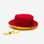 Towelling Bucket Hat - Red & Yellow