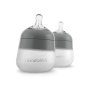 Flexy Silicone Bottle 150ML - Grey Twin Pack