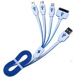 Multi Charging Cable 4 In 1 Multiple Charging Cable Adapter Connector With 8 Pin Lighting 30 Pin Mini-usb Micro USB Ports