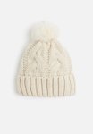 Cable-knit Pompom Hat - Light Beige
